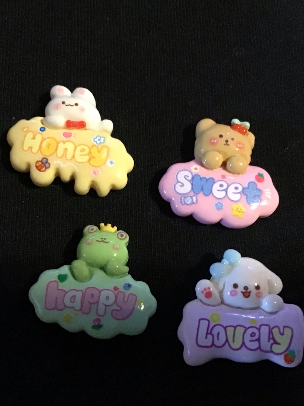 Cute Multicolor mini magnet set- Honey, Sweet, Happy, Lovely
